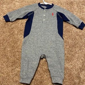 Ralph Lauren gray romper size 6 months